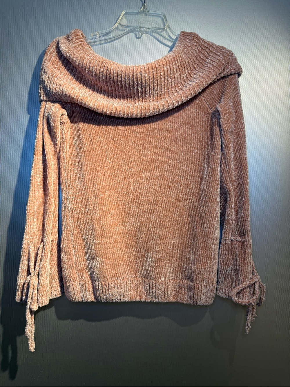 LC Lauren Conrad Dusty Rose Chenille Cowlneck Sweater
